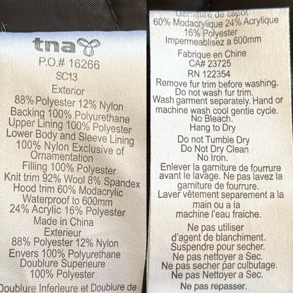 Aritzia TNA Blk Verbier Hooded Parka Coat Size S - Picture 11 of 16